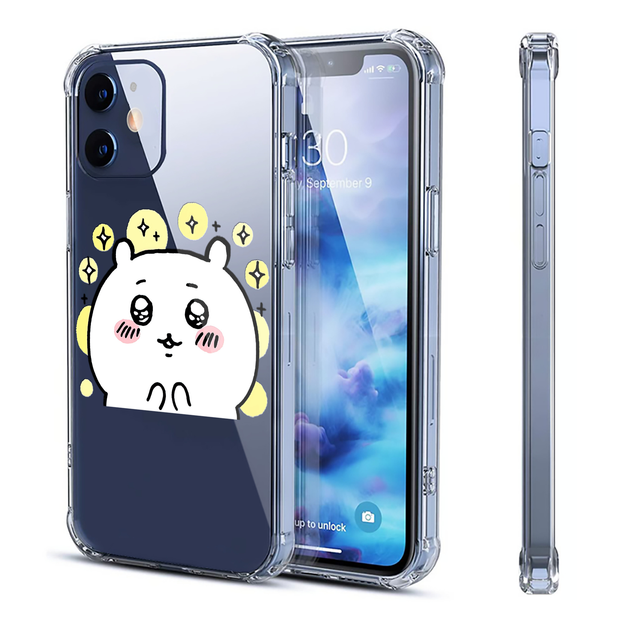（画像用） ちいかわ ちいかわ Chii-kawa chiikawa 【iPhone 12シリーズ対応】透明スマホケース（クリアソフトケース）